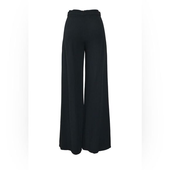 NWT Alexis | Black Oliviera Front Slit White Stitching High Waisted Pants M - Picture 4 of 12